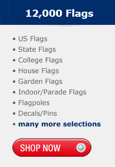 10,000 Flags, US Flags, State Flags, College Flags, House Flags, Garden Flags, Indoor,Parade Flags, Flagpoles, Decals,Pins